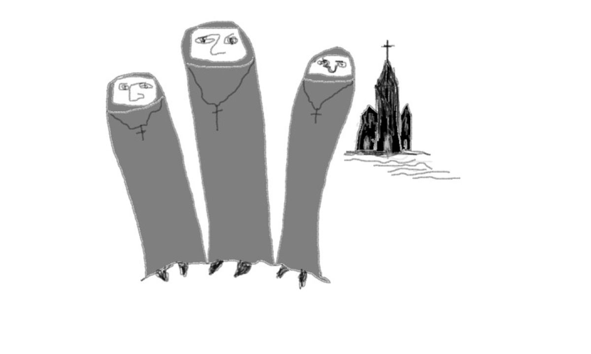 Intuitive digital drawing of childhood terror